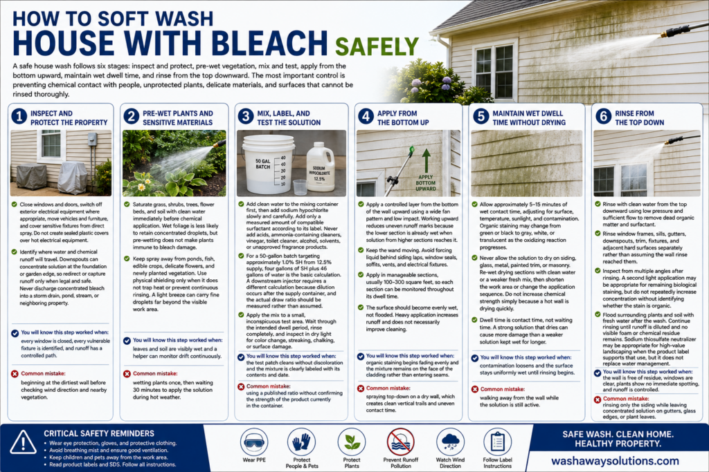 How to Soft Wash House With Bleach Safely