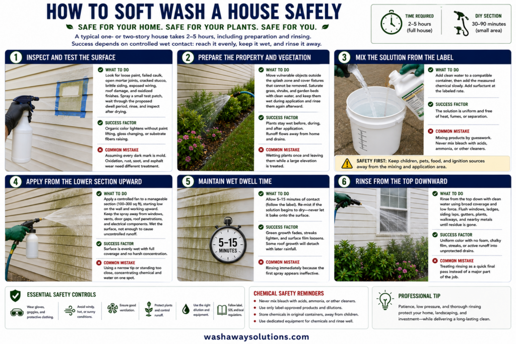 How to Soft Wash a House Safely