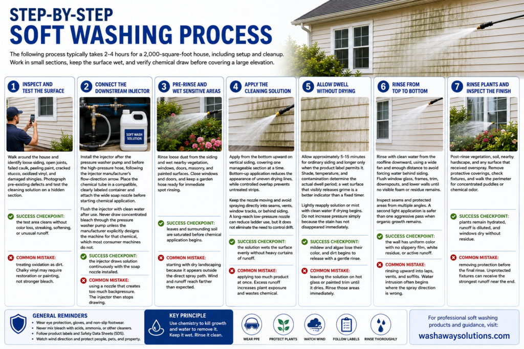 Step-by-Step Soft Washing Process