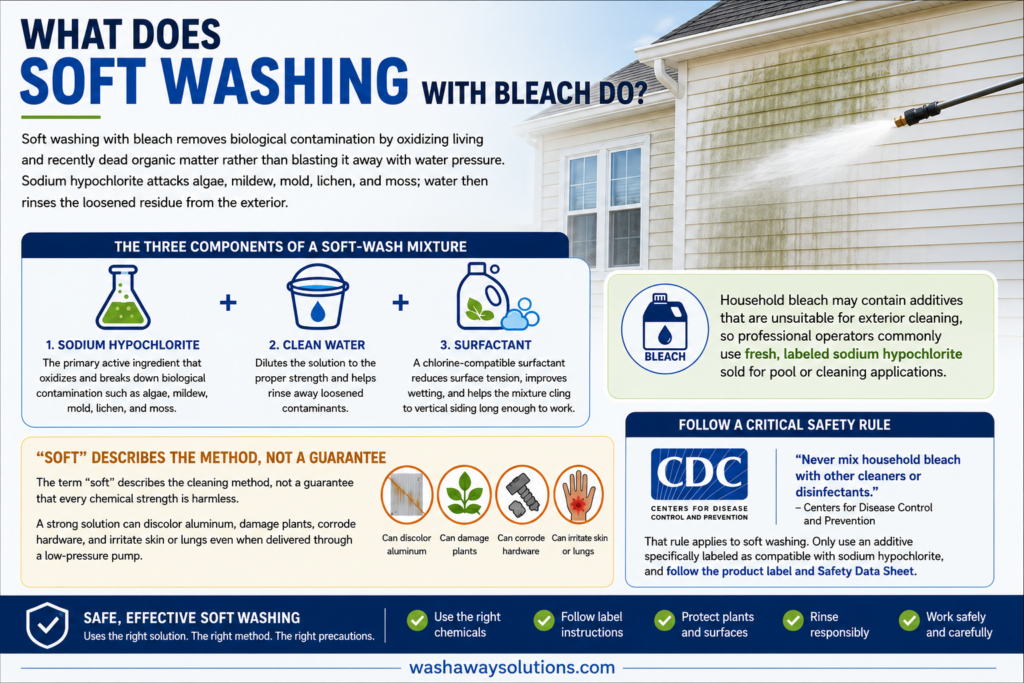 What Does Soft Washing With Bleach Do?