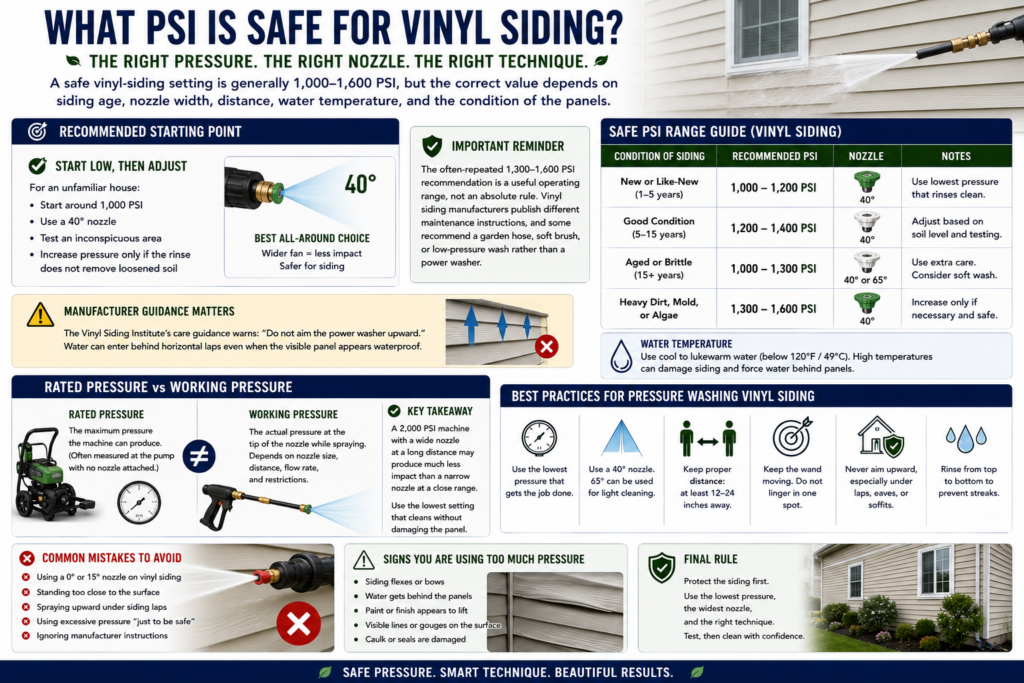 What PSI Is Safe for Vinyl Siding