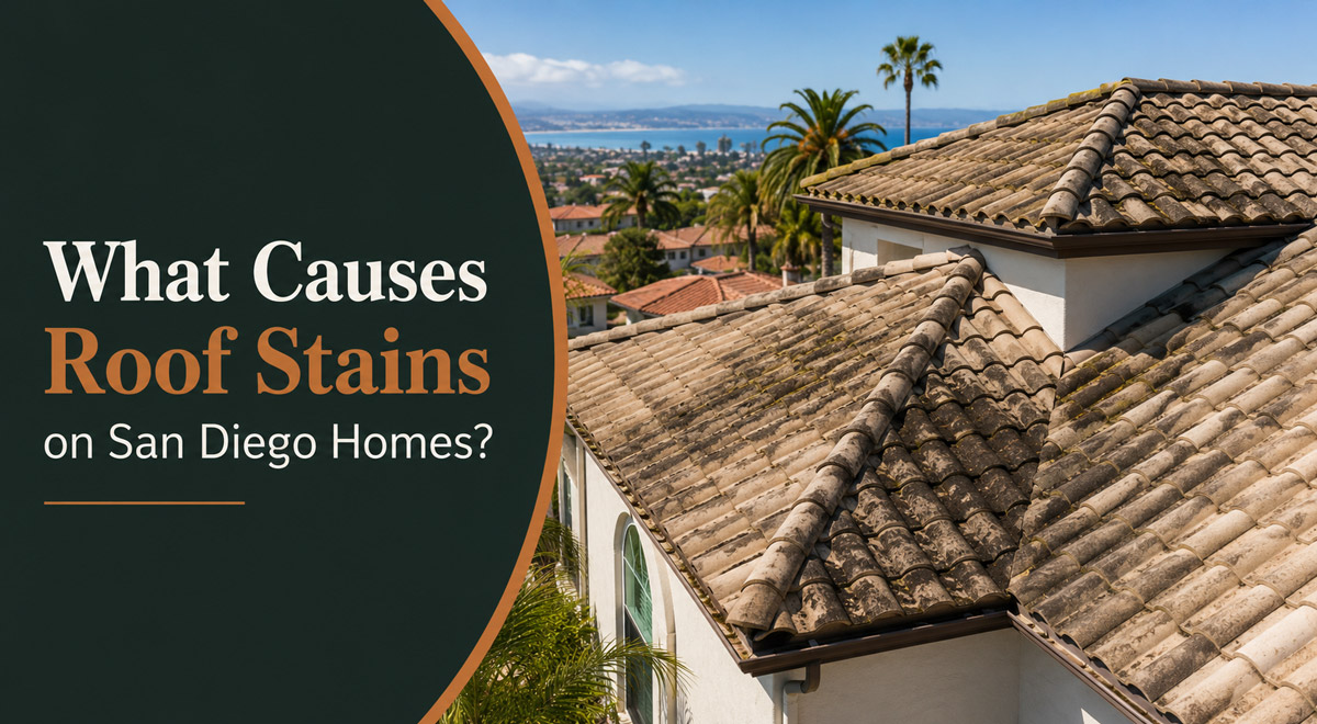 What Causes Roof Stains on San Diego Homes