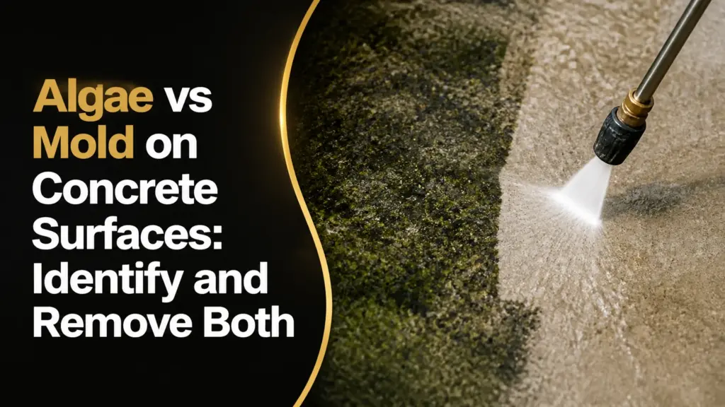 algae vs mold on concrete surfaces