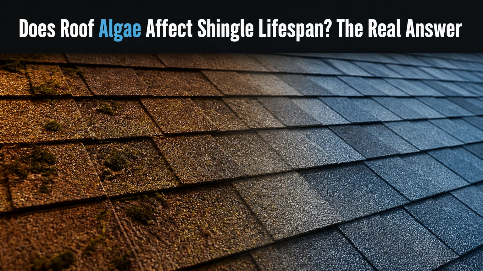 does roof algae affect shingle lifespan