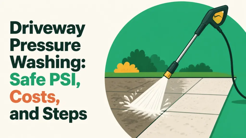 Driveway Pressure Washing: Safe PSI, Costs, and Steps