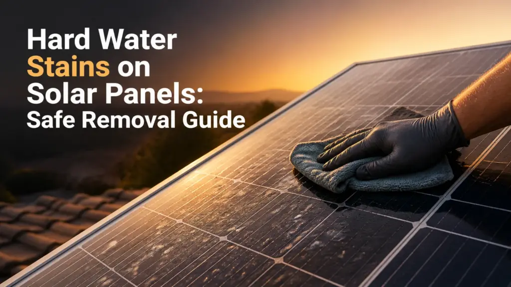 hard water stains on solar panels