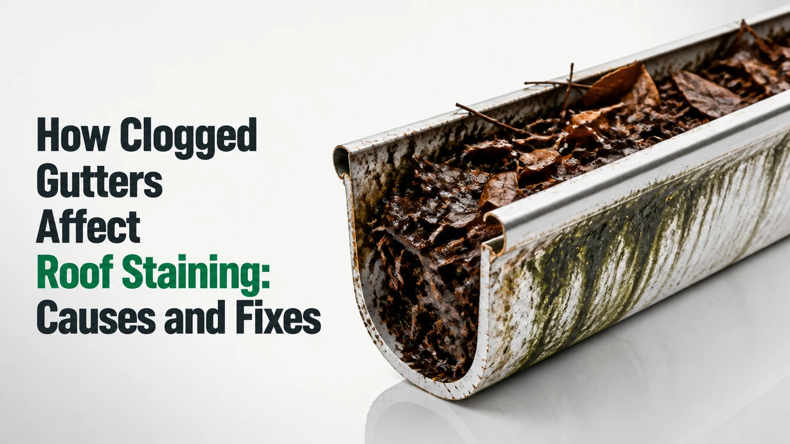 how clogged gutters affect roof staining