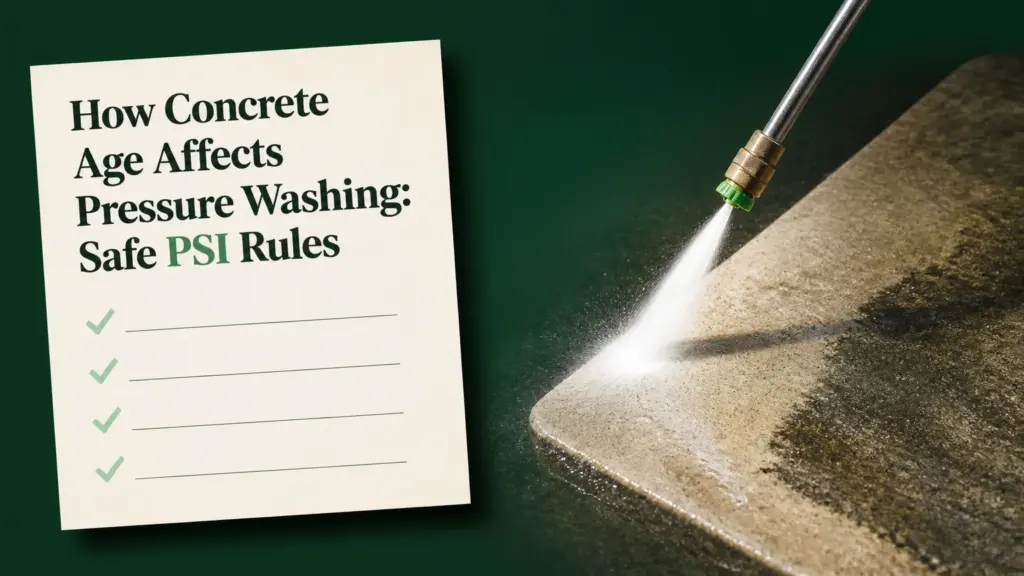 how concrete age affects pressure washing