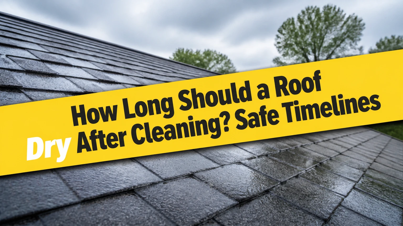 how long should a roof dry after cleaning