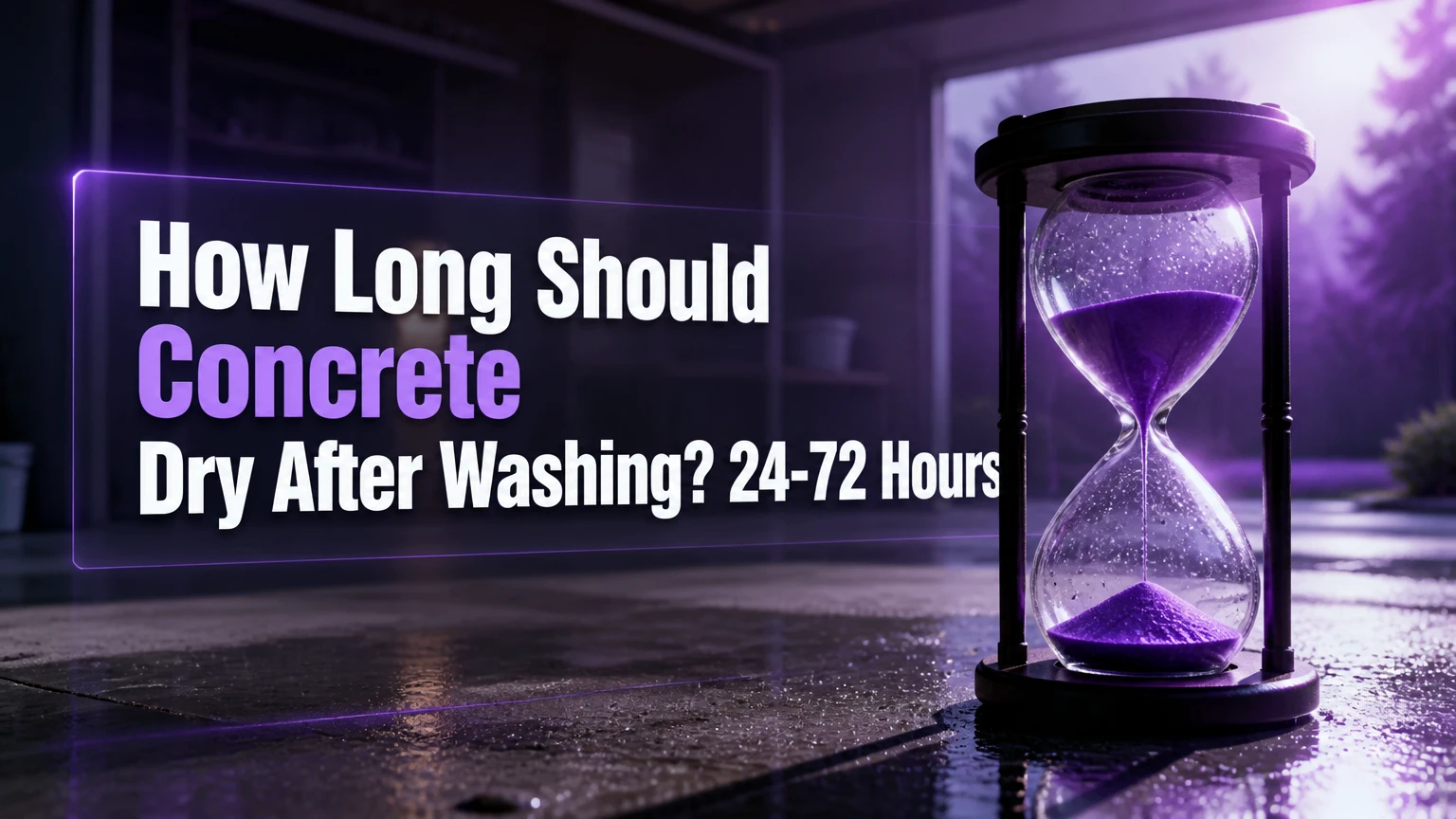 how long should concrete dry after washing