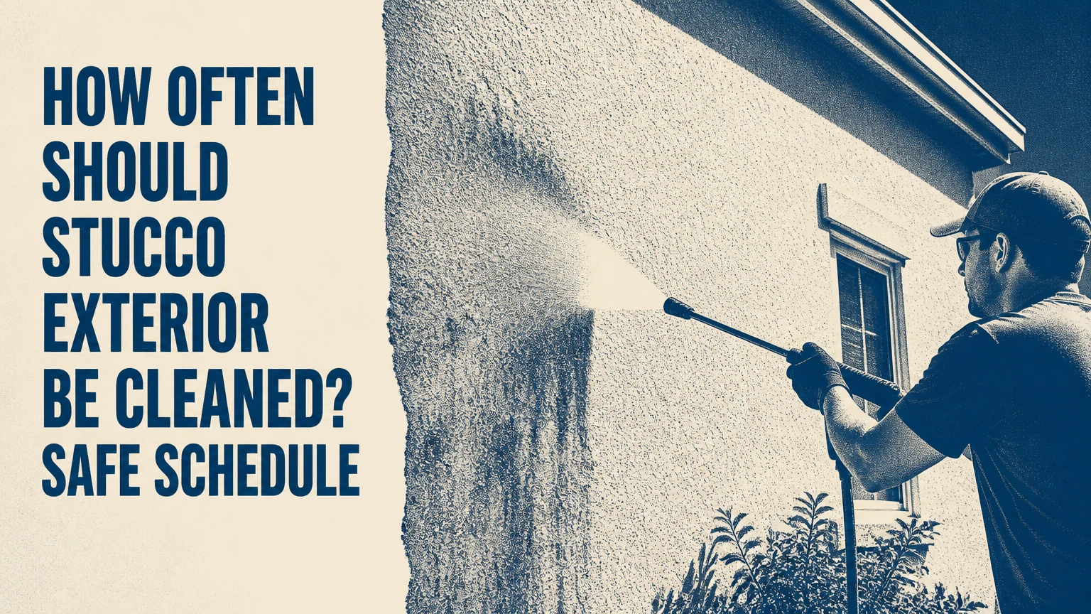 how often should stucco exterior be cleaned