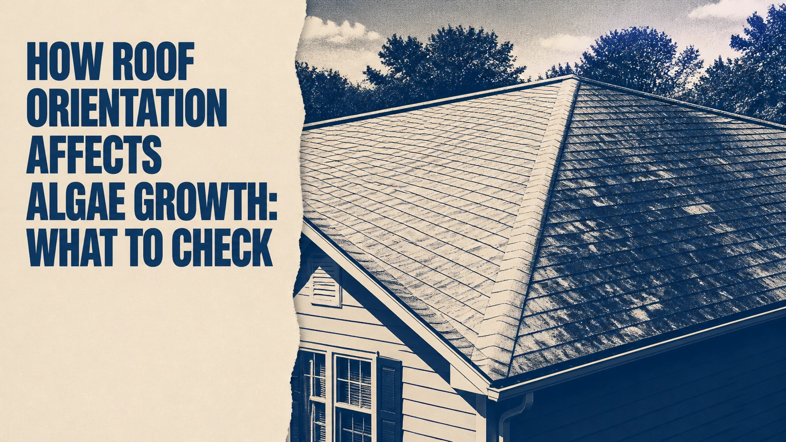 how roof orientation affects algae growth