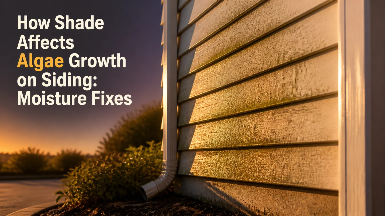 how shade affects algae growth on siding