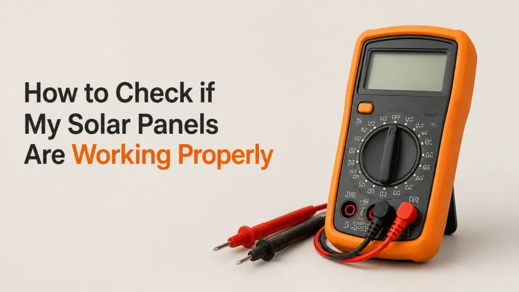 How to Check if My Solar Panels Are Working Properly