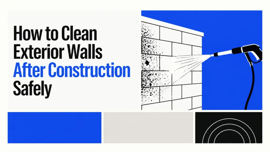 how to clean exterior walls after construction