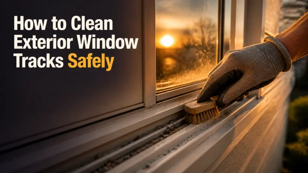 how to clean exterior window tracks