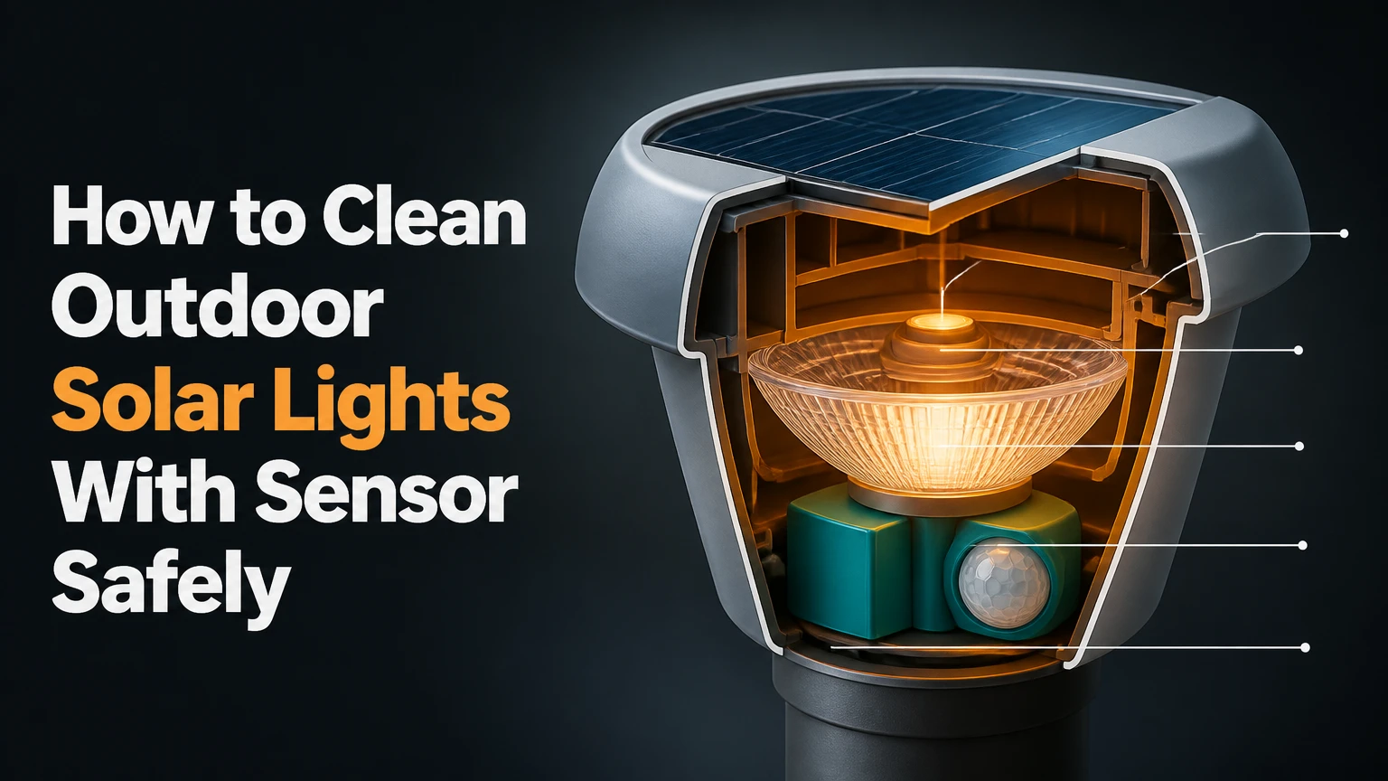 How to Clean Outdoor Solar Lights With Sensor Safely
