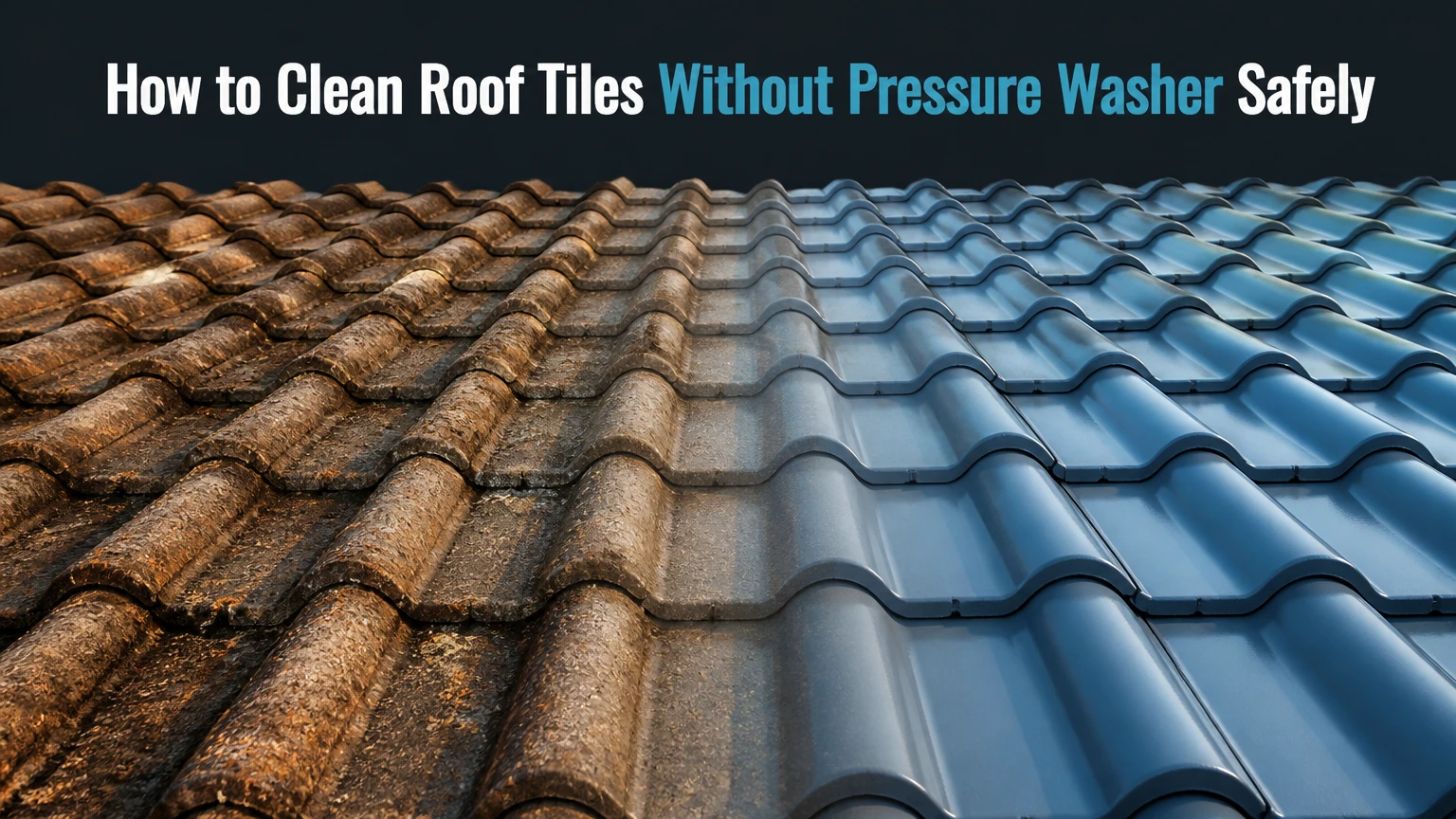 How to Clean Roof Tiles Without Pressure Washer Safely