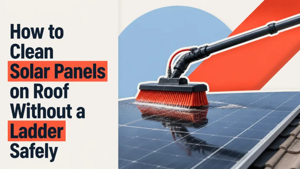 How to Clean Solar Panels on Roof Without a Ladder Safely
