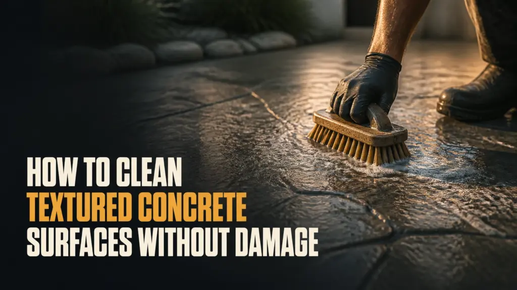 how to clean textured concrete surfaces