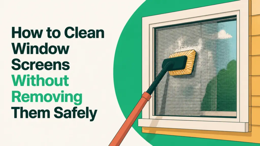 How to Clean Window Screens Without Removing Them Safely