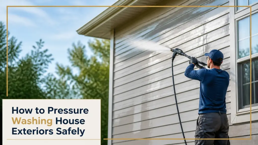 How to Pressure Washing House Exteriors Safely