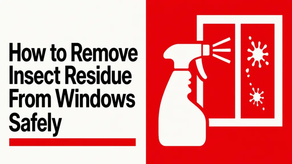 how to remove insect residue from windows
