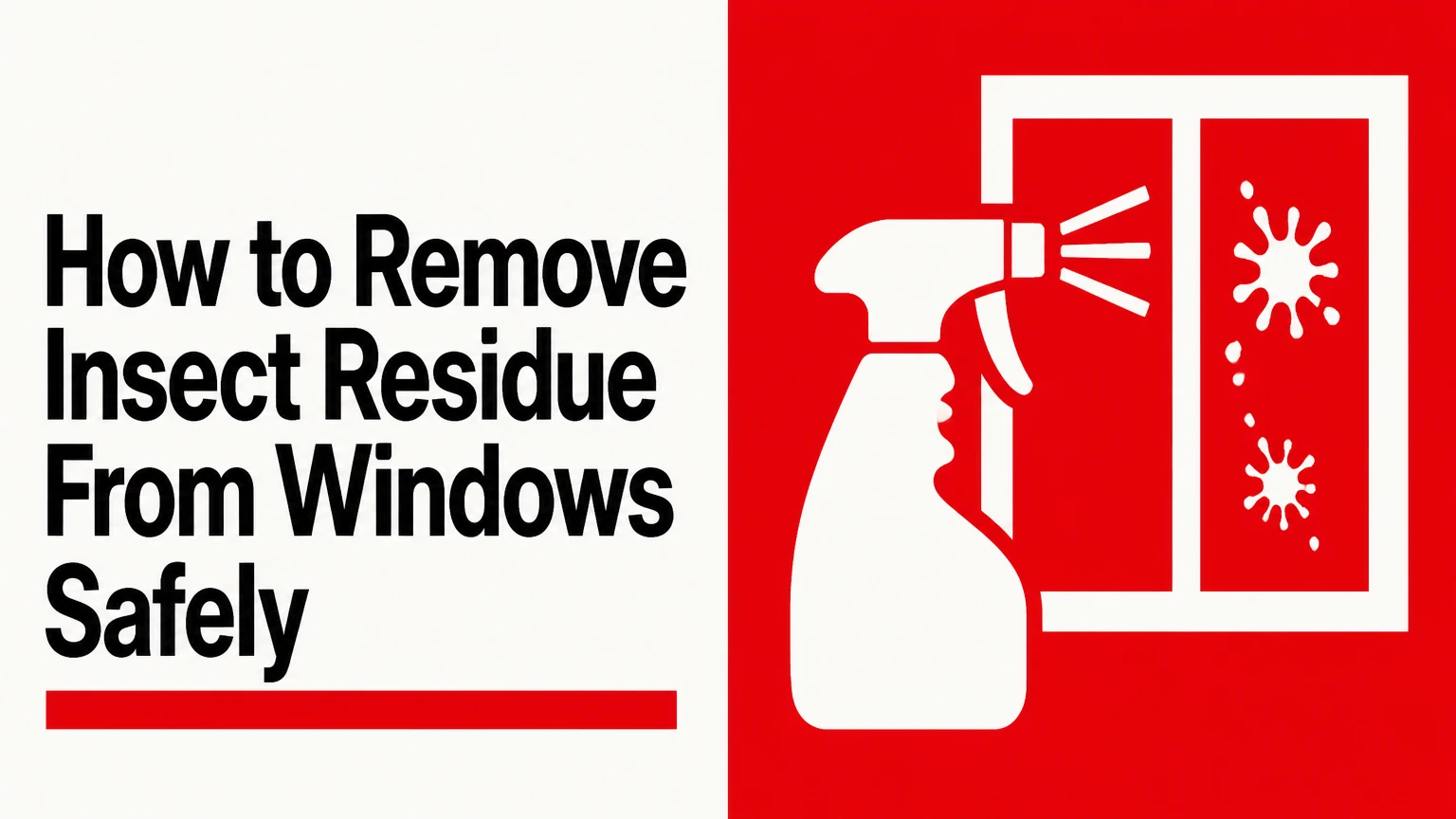 how to remove insect residue from windows