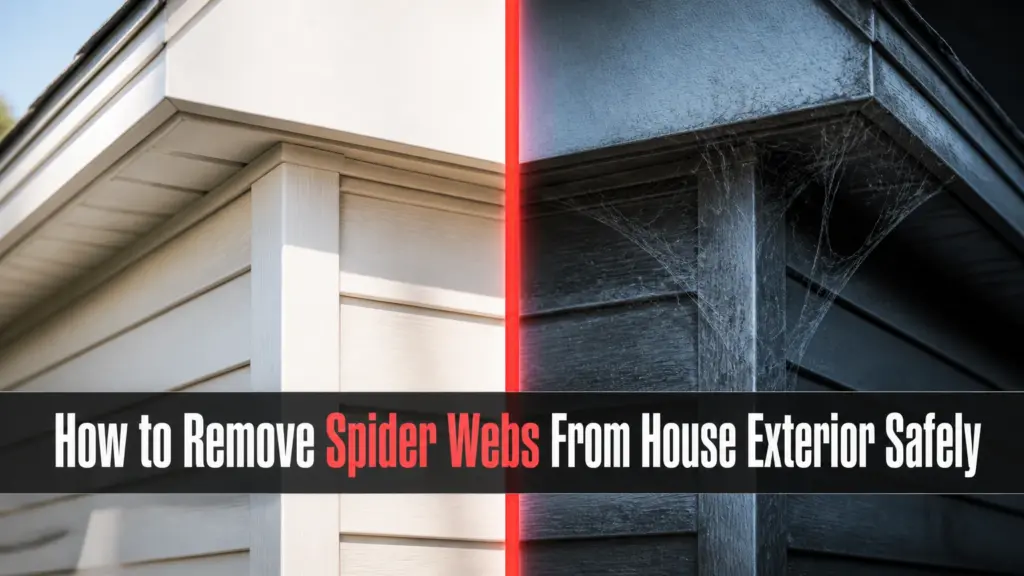 how to remove spider webs from house exterior