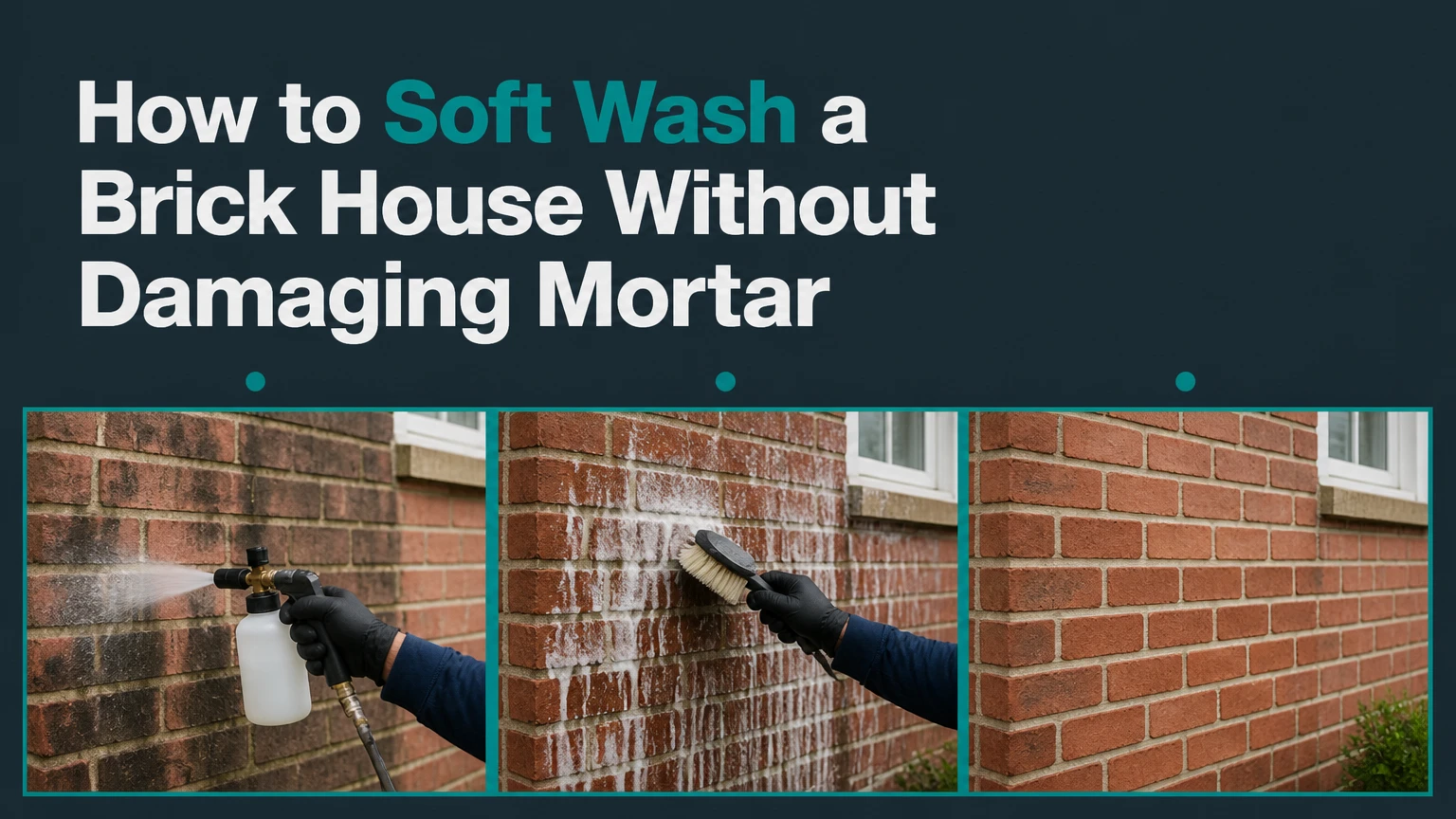 How to Soft Wash a Brick House Without Damaging Mortar
