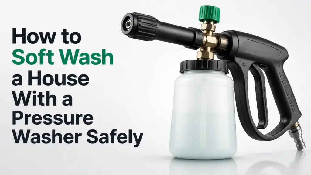 How to Soft Wash a House With a Pressure Washer Safely