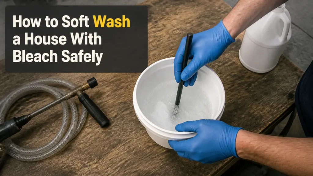 How to Soft Wash a House With Bleach Safely