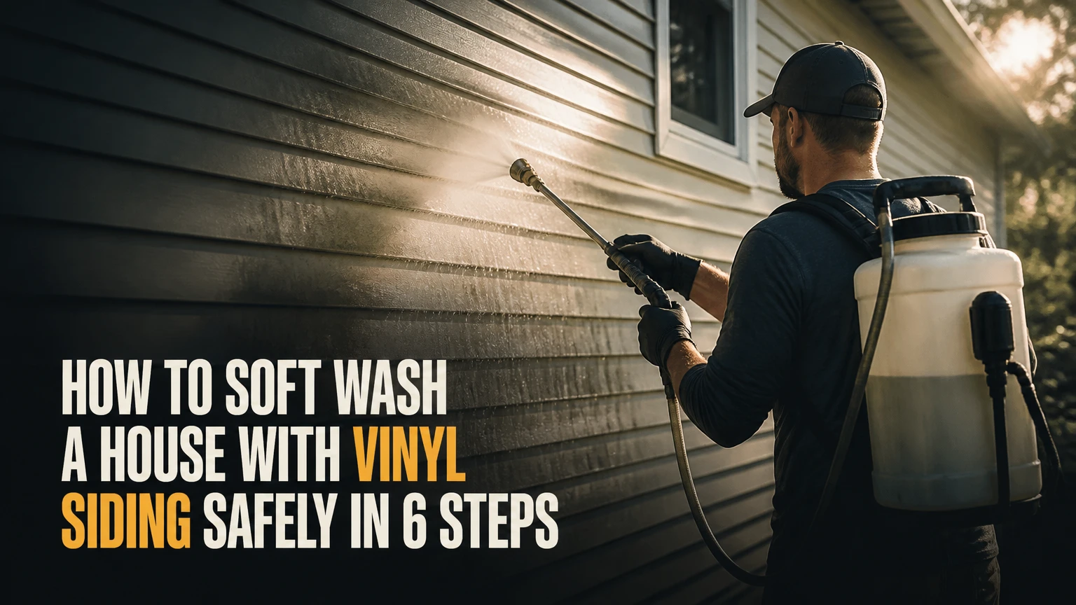 How to Soft Wash a House With Vinyl Siding Safely in 6 Steps