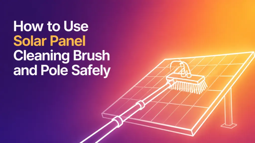 How to Use Solar Panel Cleaning Brush and Pole Safely
