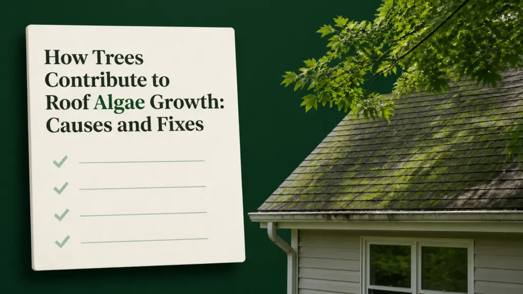 how trees contribute to roof algae growth