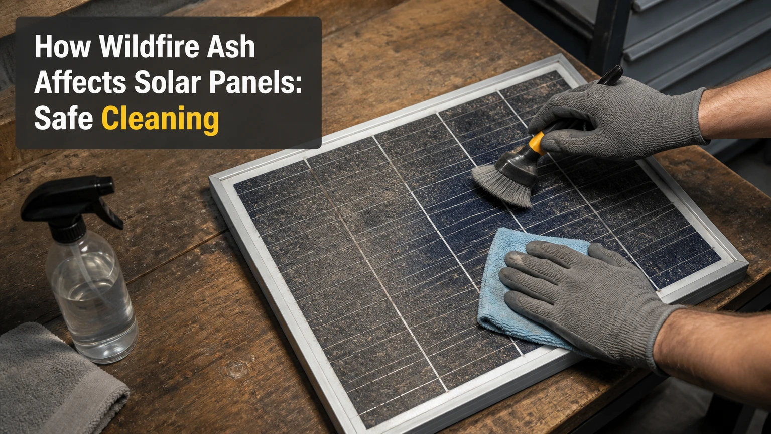 how wildfire ash affects solar panels