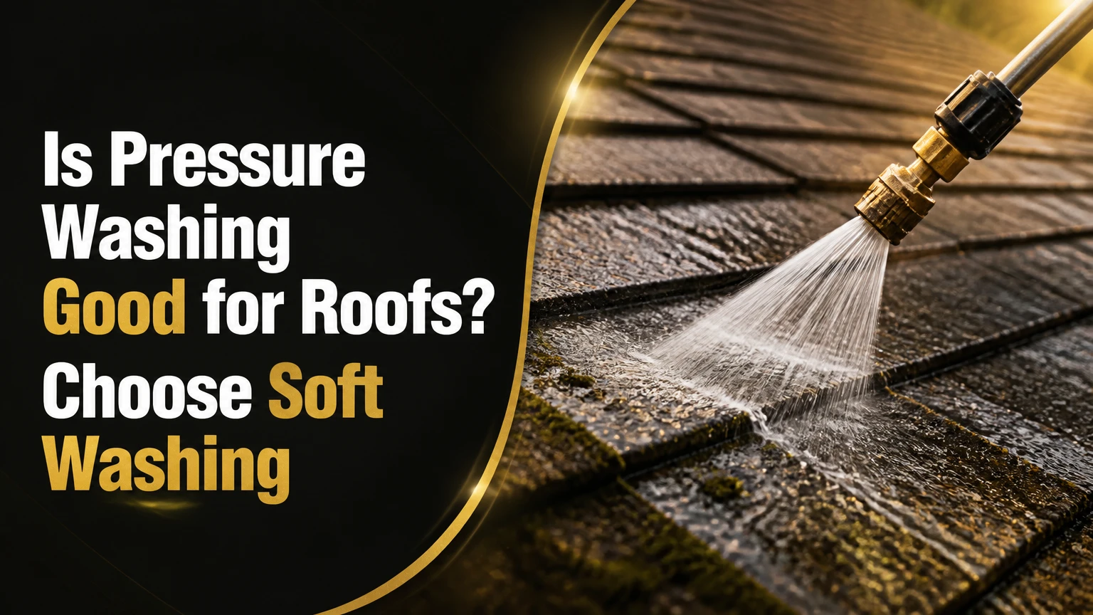 Is Pressure Washing Good for Roofs? Choose Soft Washing
