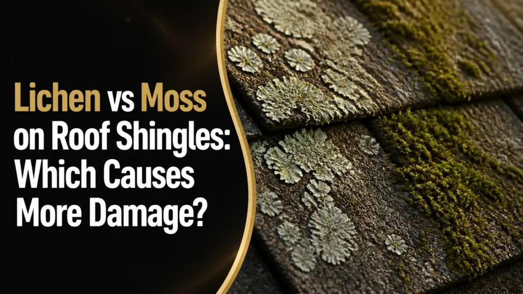 lichen vs moss on roof shingles