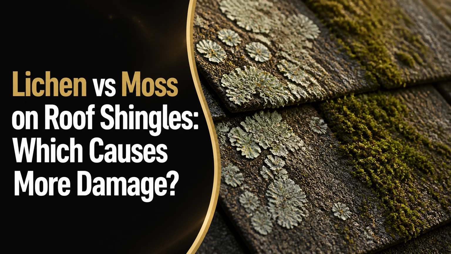 lichen vs moss on roof shingles