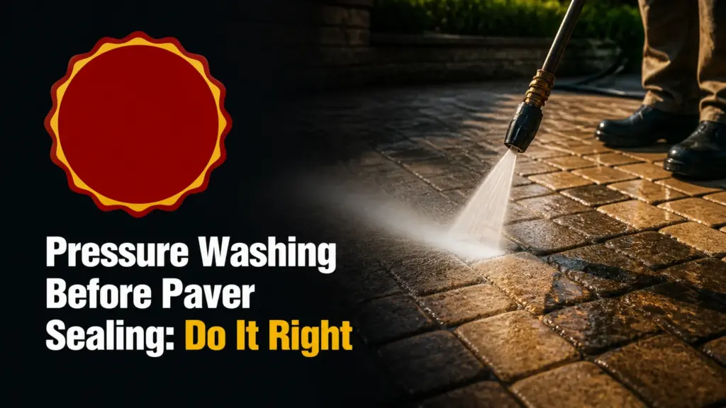 pressure washing before paver sealing