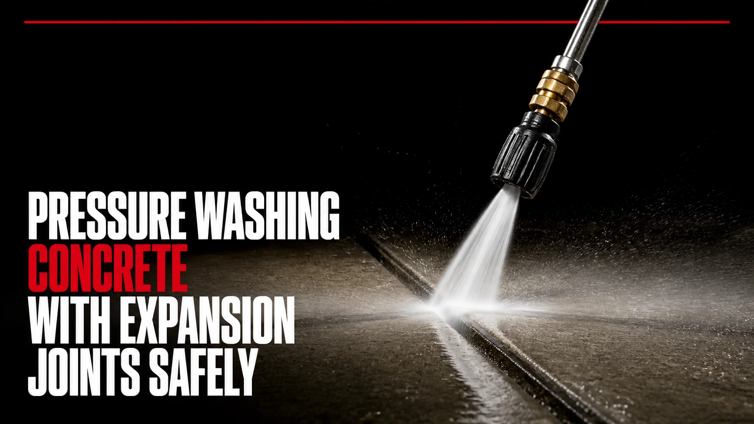 pressure washing concrete with expansion joints