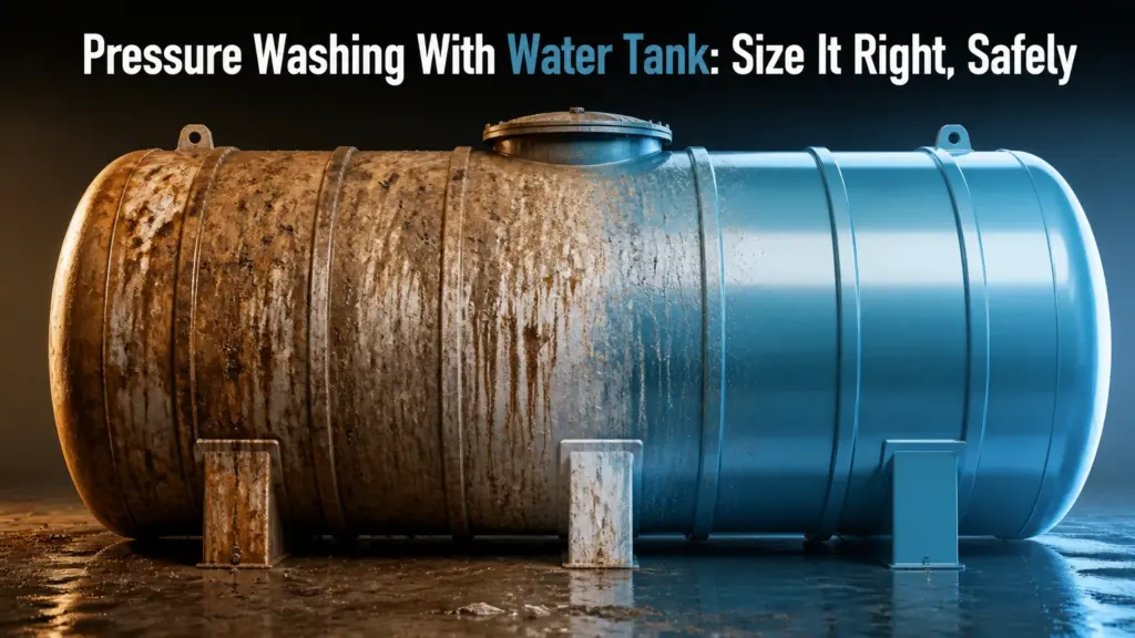 Pressure Washing With Water Tank: Size It Right, Safely