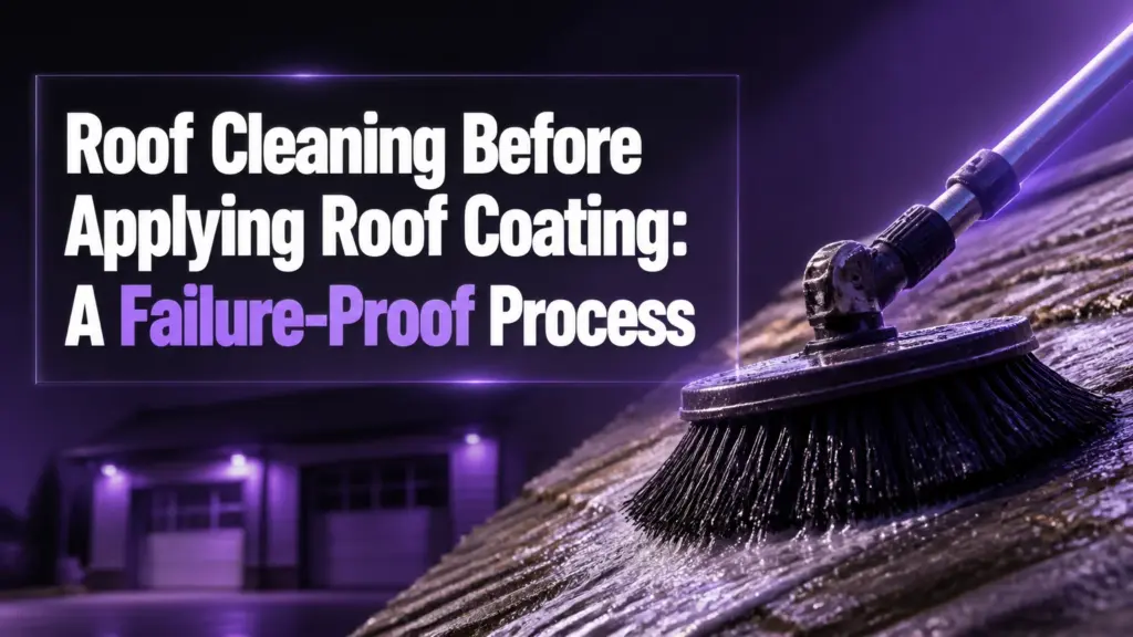 roof cleaning before applying roof coating