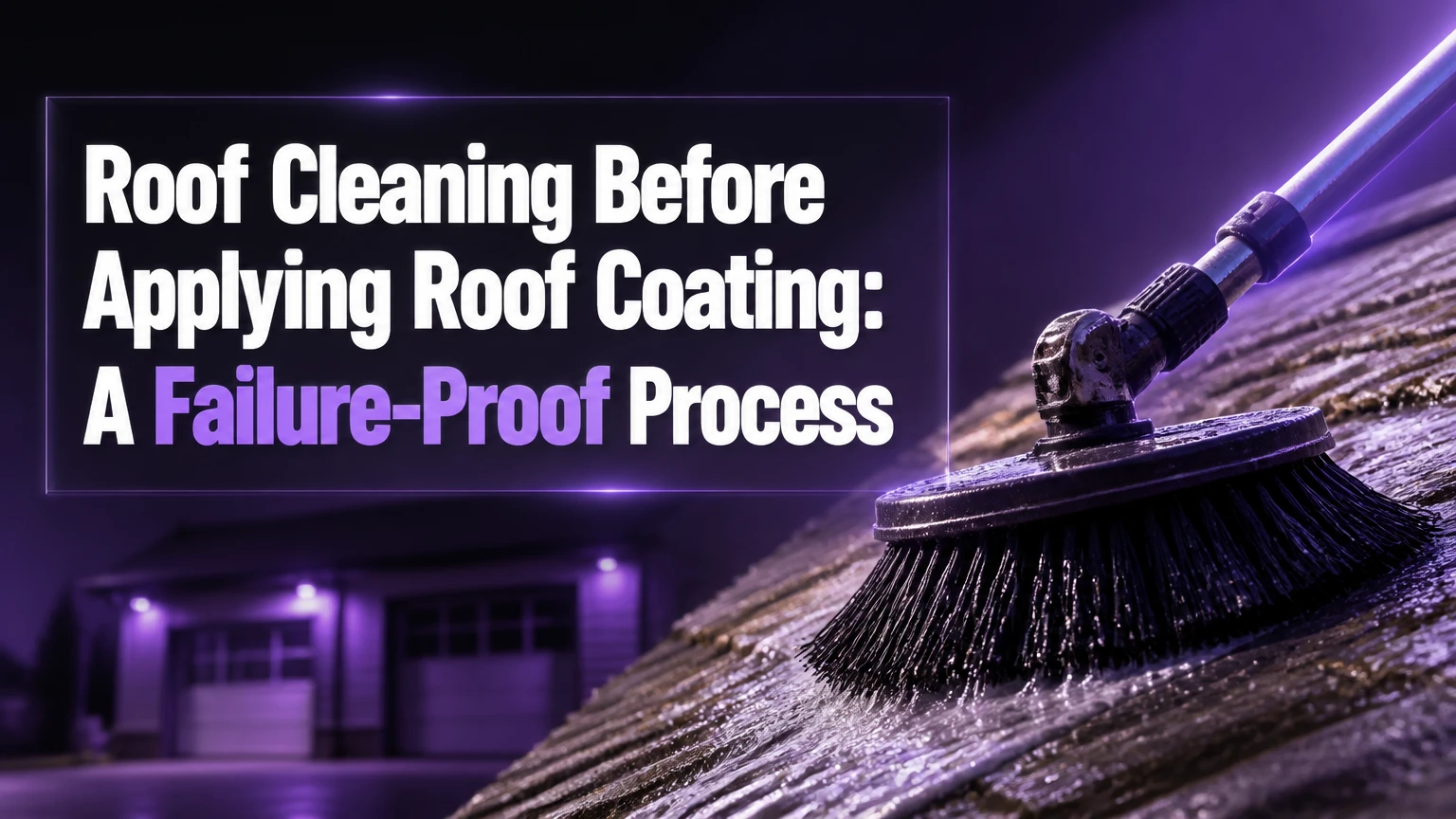 roof cleaning before applying roof coating