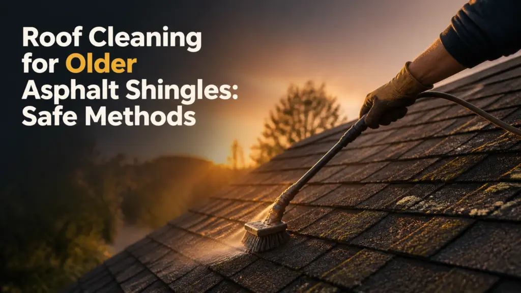 roof cleaning for older asphalt shingles