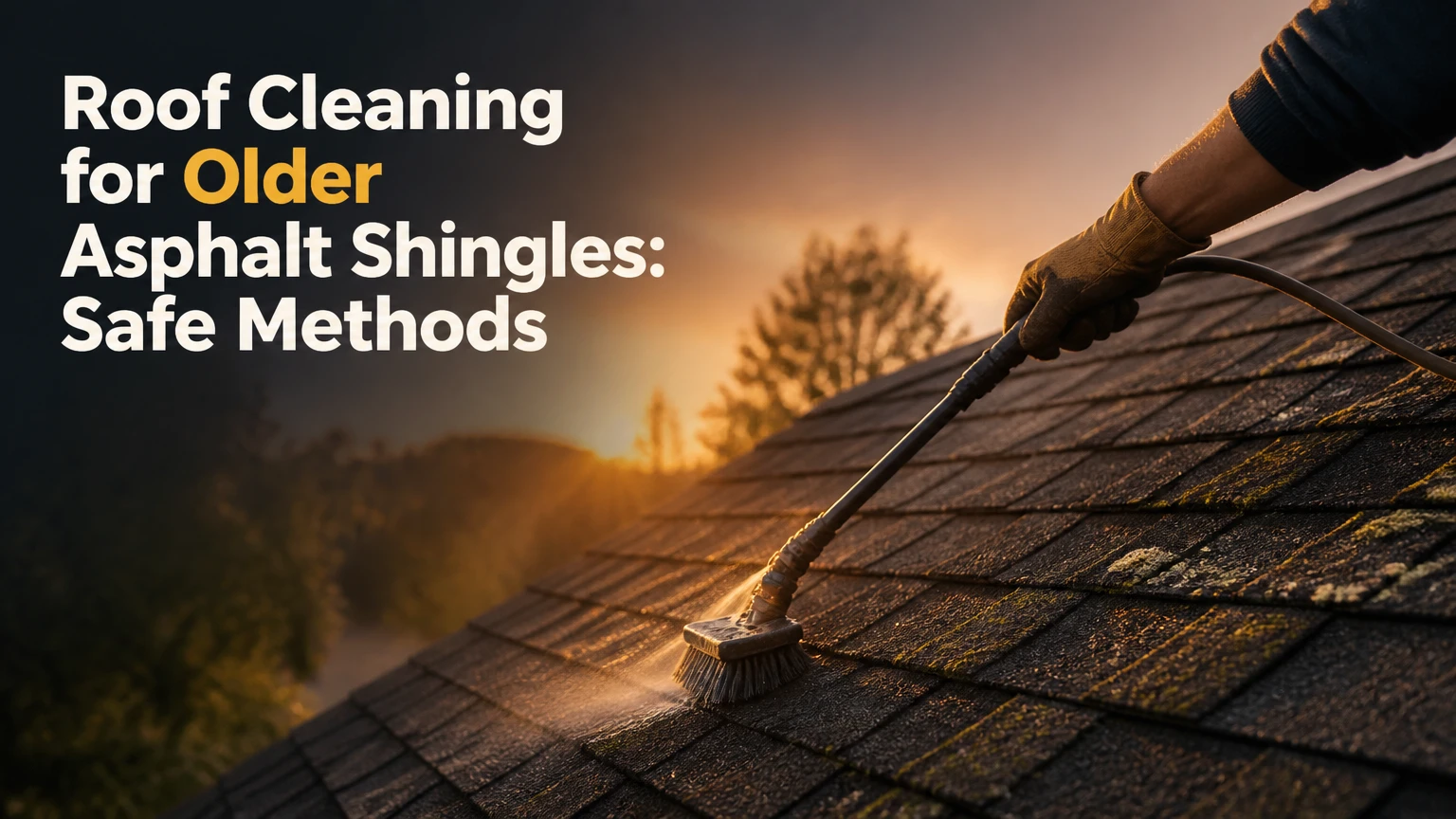 roof cleaning for older asphalt shingles
