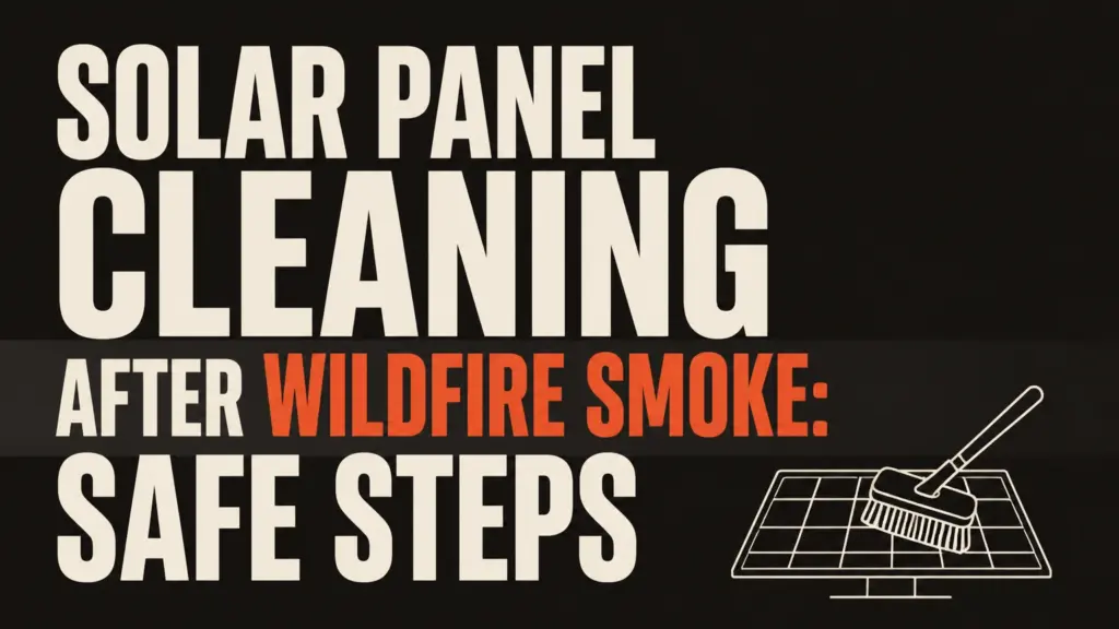 solar panel cleaning after wildfire smoke