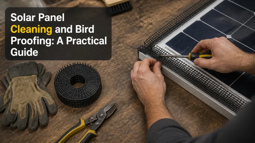 Solar Panel Cleaning and Bird Proofing: A Practical Guide