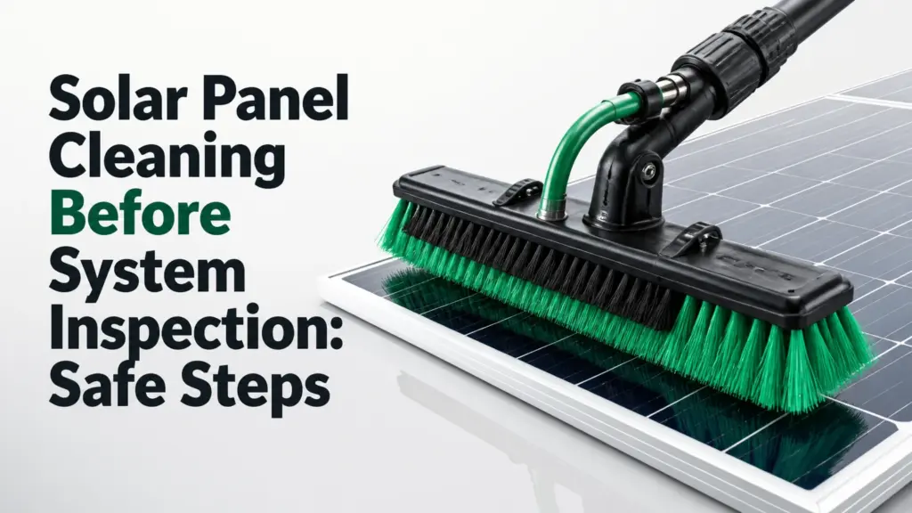 solar panel cleaning before system inspection