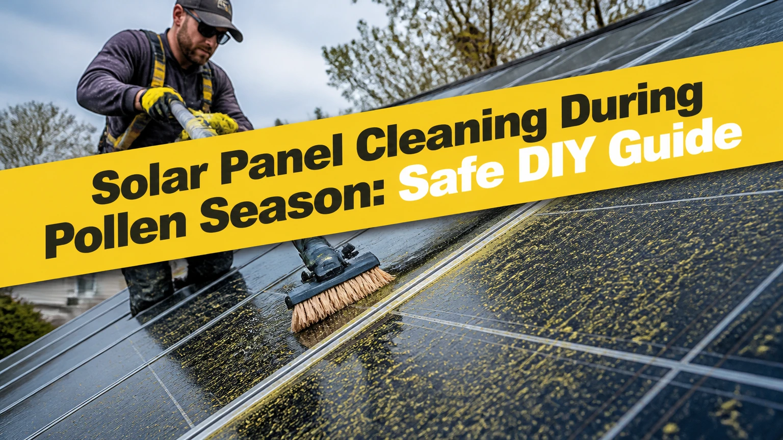 solar panel cleaning during pollen season